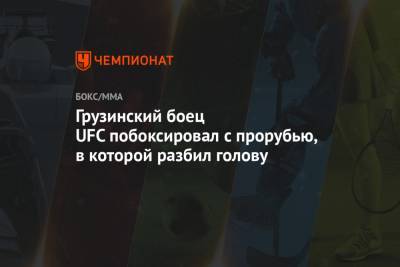 Мераб Двалишвили - Грузинский боец UFC побоксировал с прорубью, в которой разбил голову - championat.com - Грузия