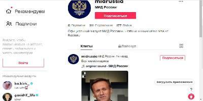 Алексей Навальный - Мария Захарова - МИД России выкладывает ролики про Навального в Tiktok видео - ТЕЛЕГРАФ - telegraf.com.ua