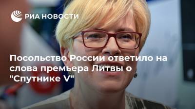 Владимир Путин - Ингрида Шимоните - Посольство России ответило на слова премьера Литвы о "Спутнике V" - ria.ru - Россия - Армения - Литва - Вильнюс