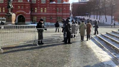 Алексей Навальный - Леонид Волков - В Москве на Манежной площади установили ограждения - runews24.ru - Москва - Санкт-Петербург