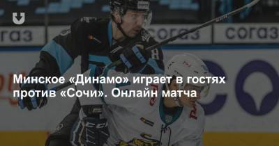 Минское «Динамо» играет в гостях против «Сочи». Онлайн матча - news.tut.by - Сочи - Минск