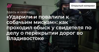 «Ударили и повалили к собачьим мискам»: как проходил обыск у свидетеля по делу о перекрытии дорог во Владивостоке - tvrain.ru - Владивосток