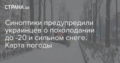 Наталья Диденко - Синоптики предупредили украинцев о похолодании до -20 и сильном снеге. Карта погоды - strana.ua - Украина - Киев - Черниговская обл.