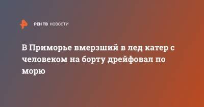 В Приморье вмерзший в лед катер с человеком на борту дрейфовал по морю - ren.tv - Приморье край - Владивосток
