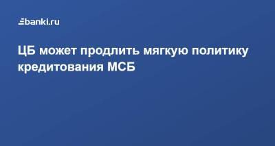 Александр Калинин - ЦБ может продлить мягкую политику кредитования МСБ - smartmoney.one - Россия
