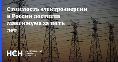 Стоимость электроэнергии в России достигла максимума за пять лет - nsn.fm