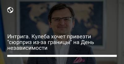 Владимир Зеленский - Дмитрий Кулеба - Интрига. Кулеба хочет привезти "сюрприз из-за границы" на День независимости - liga.net