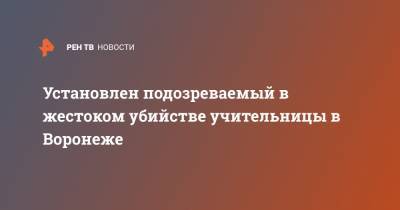 Установлен подозреваемый в жестоком убийстве учительницы в Воронеже - ren.tv - Воронеж