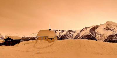 В Чехии и Словакии снег окрасился в оранжевый — фото, видео - nv.ua - Чехия - Словакия