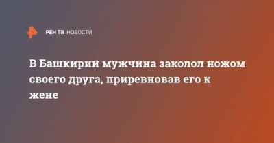 В Башкирии мужчина заколол ножом своего друга, приревновав его к жене - ren.tv - Башкирия