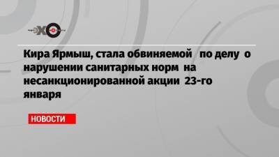 Алексей Навальный - Константин Янкаускас - Ирина Волк - Кира Ярмыш - Олег Навальный - Мария Алехина - Кира Ярмыш стала обвиняемой по делу о нарушении санитарных норм на несанкционированной акции 23-го января - echo.msk.ru
