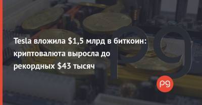 Илон Маск - Tesla вложила $1,5 млрд в биткоин: криптовалюта выросла до рекордных $43 тысяч - thepage.ua