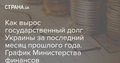 Как вырос государственный долг Украины за последний месяц прошлого года. График Министерства финансов - strana.ua