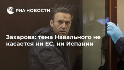 Алексей Навальный - Мария Захарова - Дмитрий Песков - Сергей Лавров - Захарова: тема Навального не касается ни ЕС, ни Испании - ria.ru - Москва - Россия - Испания - Мадрид