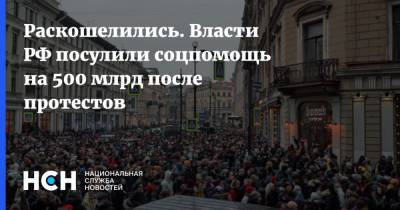 Владимир Путин - Дмитрий Песков - Раскошелились. Власти РФ посулили соцпомощь на 500 млрд после протестов - nsn.fm