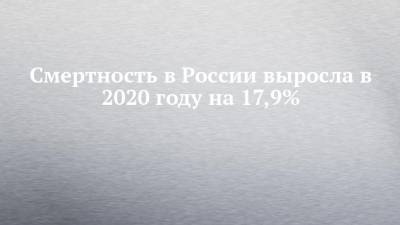 Татьяна Голикова - Смертность в России выросла в 2020 году на 17,9% - chelny-izvest.ru