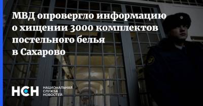 Екатерина Винокурова - МВД опровергло информацию о хищении 3000 комплектов постельного белья в Сахарово - nsn.fm