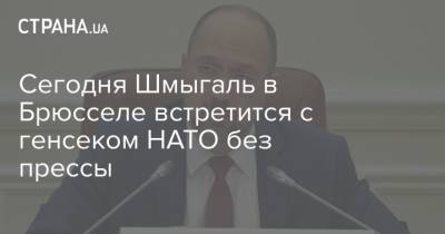 Йенс Столтенберг - Денис Шмыгаль - Сегодня Шмыгаль в Брюсселе встретится с генсеком НАТО без прессы - strana.ua - Киев - Брюссель