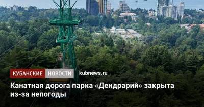 Канатная дорога парка «Дендрарий» закрыта из-за непогоды - kubnews.ru - Сочи