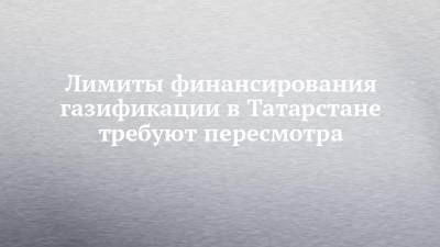 Алексей Песошин - Лимиты финансирования газификации в Татарстане требуют пересмотра - chelny-izvest.ru - респ. Татарстан