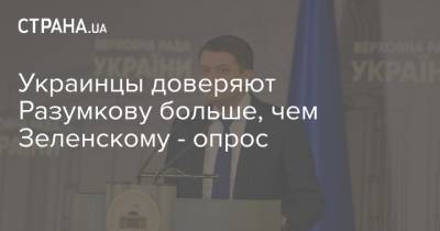 Владимир Зеленский - Дмитрий Разумков - Петр Порошенко - Юрий Бойко - Украинцы доверяют Разумкову больше, чем Зеленскому - опрос - strana.ua