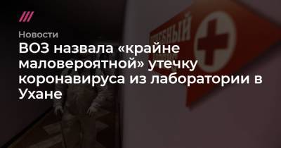 ВОЗ назвала «крайне маловероятной» утечку коронавируса из лаборатории в Ухане - tvrain.ru - Ухань