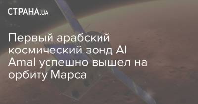 Первый арабский космический зонд Al Amal успешно вышел на орбиту Марса - strana.ua