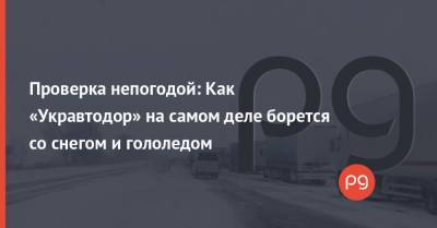 Проверка непогодой: Как «Укравтодор» на самом деле борется со снегом и гололедом - thepage.ua - Киев - Одесса