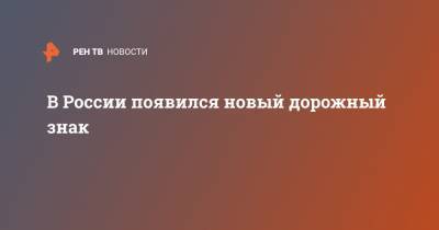 В России появился новый дорожный знак - ren.tv - Россия