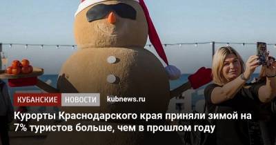 Вениамин Кондратьев - Курорты Краснодарского края приняли зимой на 7% туристов больше, чем в прошлом году - kubnews.ru - Сочи - Краснодарский край