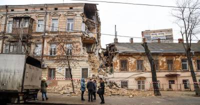 В Одессе обвалился дом: появились фото и видео - tsn.ua - Одесса