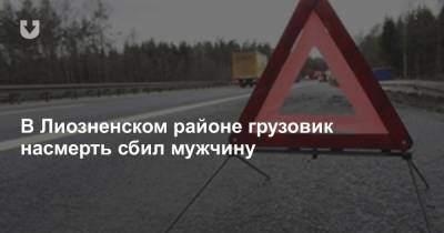 В Лиозненском районе грузовик насмерть сбил мужчину - news.tut.by