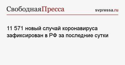 11 571 новый случай коронавируса зафиксирован в РФ за последние сутки - svpressa.ru - Москва - Санкт-Петербург - Московская обл. - Нижегородская обл. - Воронежская обл.