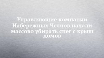 Наиль Магдеев - Илья Зуев - Управляющие компании Набережных Челнов начали массово убирать снег с крыш домов - chelny-izvest.ru - Набережные Челны