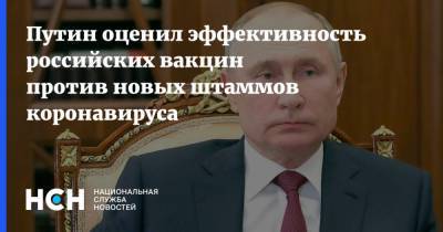 Владимир Путин - Вероника Скворцова - Путин оценил эффективность российских вакцин против новых штаммов коронавируса - nsn.fm
