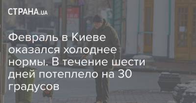 Мороз - Февраль в Киеве оказался холоднее нормы. В течение шести дней потеплело на 30 градусов - strana.ua - Киев - Луганская обл. - Винницкая обл. - Черкасская обл.