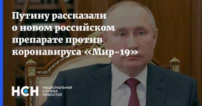 Владимир Путин - Вероника Скворцова - Путину рассказали о новом российском препарате против коронавируса «Мир-19» - nsn.fm - Россия