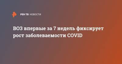 Тедрос Аданом Гебрейесус - ВОЗ впервые за 7 недель фиксирует рост заболеваемости COVID - ren.tv