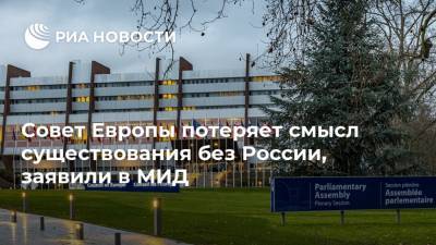 Александр Грушко - Совет Европы потеряет смысл существования без России, заявили в МИД - ria.ru - Москва - Россия