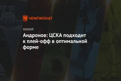 Сергей Андронов - Андронов: ЦСКА подходит к плей-офф в оптимальной форме - championat.com