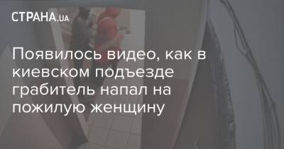 Появилось видео, как в киевском подъезде грабитель напал на пожилую женщину - strana.ua - Киев - Кировоградская обл. - Нападение