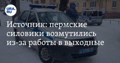 Источник: пермские силовики возмутились из-за работы в выходные - ura.news - Пермь