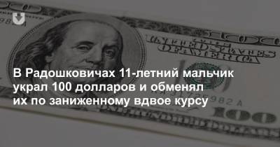 В Радошковичах 11-летний мальчик украл 100 долларов и обменял их по заниженному вдвое курсу - news.tut.by
