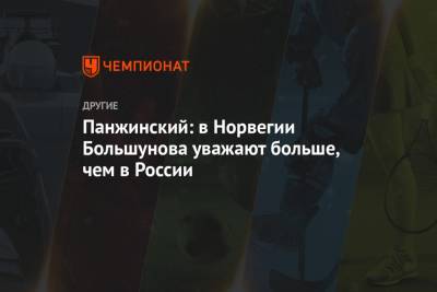 Александр Большунов - Александр Панжинский - Панжинский: в Норвегии Большунова уважают больше, чем в России - championat.com - Норвегия
