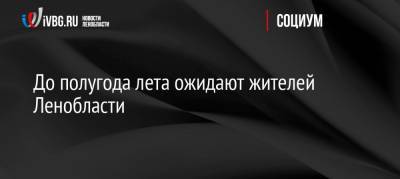 До полугода лета ожидают жителей Ленобласти - ivbg.ru - Россия - Китай - Ленинградская обл.