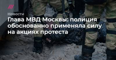Алексей Навальный - Денис Каминев - Глава МВД Москвы: полиция обоснованно применяла силу на акциях протеста - tvrain.ru - Москва
