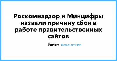 Роскомнадзор и Минцифры назвали причину сбоя в работе правительственных сайтов - forbes.ru - Москва