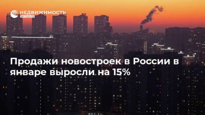 Продажи новостроек в России в январе выросли на 15% - realty.ria.ru - Москва