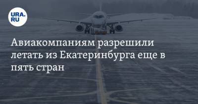 Авиакомпаниям разрешили летать из Екатеринбурга еще в пять стран. Обновленный список - ura.news - Екатеринбург - Испания - Греция - Иордания