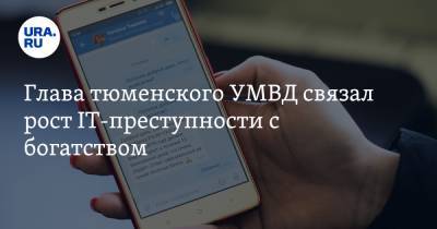 Глава тюменского УМВД связал рост IT-преступности с богатством. «В Кургане мошенникам сложнее» - ura.news - Тюмень - Тюменская обл.